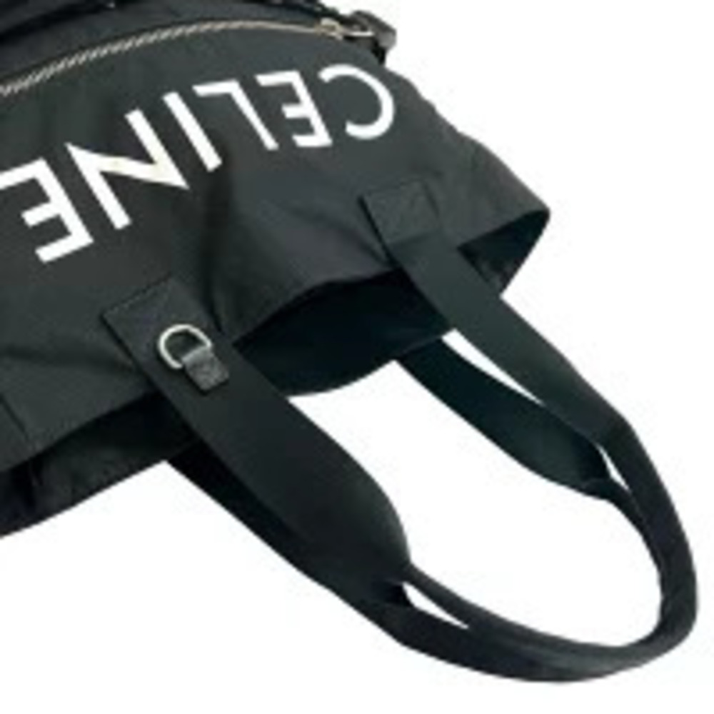 CELINE logo tote handbag shoulder black - Picture 4 of 10